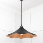 Smooth Copper Flora Pendant in Elan Black