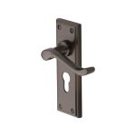 Heritage Brass - Edwardian Door Handle on Plate