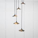 Smooth Nickel Flora Cluster Pendant in Dingle