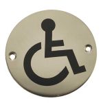 Stainless Steel Disabled Symbol