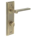 Burlington Fitzrovia Door Handles On Back Plate with Turn & Release
