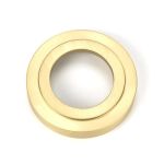 Satin Brass Brompton Lever on Rose Set (Art Deco) - Unsprung