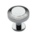 Heritage Brass - Ridge Cabinet Knob with Rose