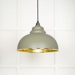 Hammered Brass Harborne Pendant in Tump