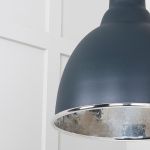 Hammered Nickel Brindley Cluster Pendant in Soot