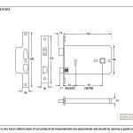 6" Horizontal 5 Lever Sash Lock