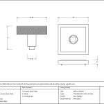 Anvil Brompton Centre Door Knob (Square)
