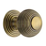 Heritage Brass - Reeded Cabinet Knob with Base