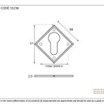 Anvil Diamond Euro Escutcheon