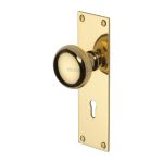 Heritage Brass - Balmoral Door Knob on Plate