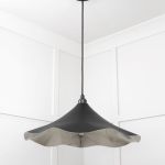 Smooth Nickel Flora Pendant in Elan Black