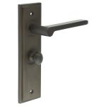 Burlington Fitzrovia Door Handles On Back Plate with Turn & Release