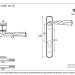 From The Anvil Narrow Lever Espag. Lock Set