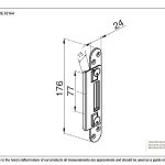 BZP Winkhaus Heritage Hook Strike Keep 44mm Door