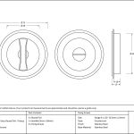 Anvil Art Deco Round Pull - Privacy Set