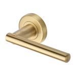 Heritage Brass - Challenger Door Handle on Round Rose