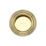 Heritage Brass - Round Reeded Flush Pull