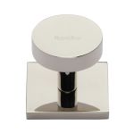 Heritage Brass - Disc Cabinet Knob With Square Backplate