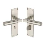 Heritage Brass - Bauhaus Door Handle on Plate
