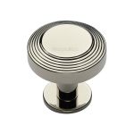 Heritage Brass - Ridge Cabinet Knob with Rose
