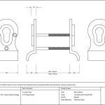 50mm Euro Door Pull (Back to Back fixings)