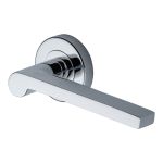 Heritage Brass - Metro Mid Century Door Handle on Round Rose