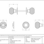 Anvil Heavy Beehive Mortice/Rim Knob Set