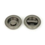 Anvil Art Deco Round Pull - Privacy Set