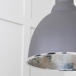 Hammered Nickel Brindley Cluster Pendant in Bluff