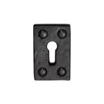 Tudor - Standard Key Escutcheon Square Black Iron