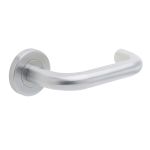 Stainless Steel Orbit 19mm Door Handles On Rose