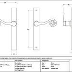 Monkeytail Slimline Lever Espag. Latch Set