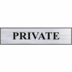 Private' Sign - BRS - 220 x 60mm