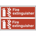 Fire extingisher' Sign - PVC - 300 x 200mm (2 Pack)