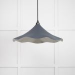 Smooth Nickel Flora Pendant in Slate