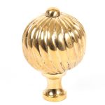 Polished Brass Spiral Cabinet Knob