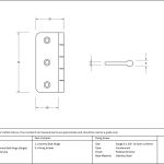 Anvil 3" Dummy Butt Hinge (Single)