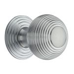 Heritage Brass - Reeded Cabinet Knob with Base