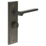 Burlington Fitzrovia Door Handles On Back Plate with Turn & Release
