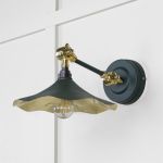 Smooth Brass Flora Wall Light in Dingle