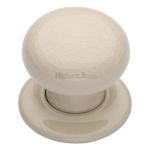 Heritage Brass - Cream Crackle Door Knob on Rose