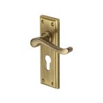 Heritage Brass - Edwardian Door Handle on Plate