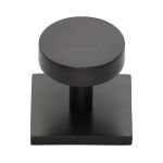 Heritage Brass - Disc Cabinet Knob With Square Backplate