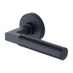 Heritage Brass - Bauhaus Door Handle on Round Rose