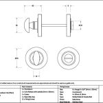 Satin Brass Round Thumbturn Set (Plain)