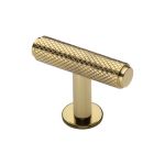 Heritage Brass - Knurled T-Bar Cabinet Knob with Rose