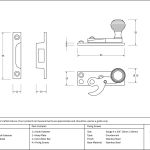 Anvil Beehive Sash Hook Fastener