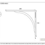 Natural Smooth 10'' x 7'' Curved Shelf Bracket