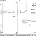 Black Cottage Slimline Lever Espag. Lock Set