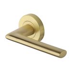 Heritage Brass - Admiralty Door Handle on Round Rose